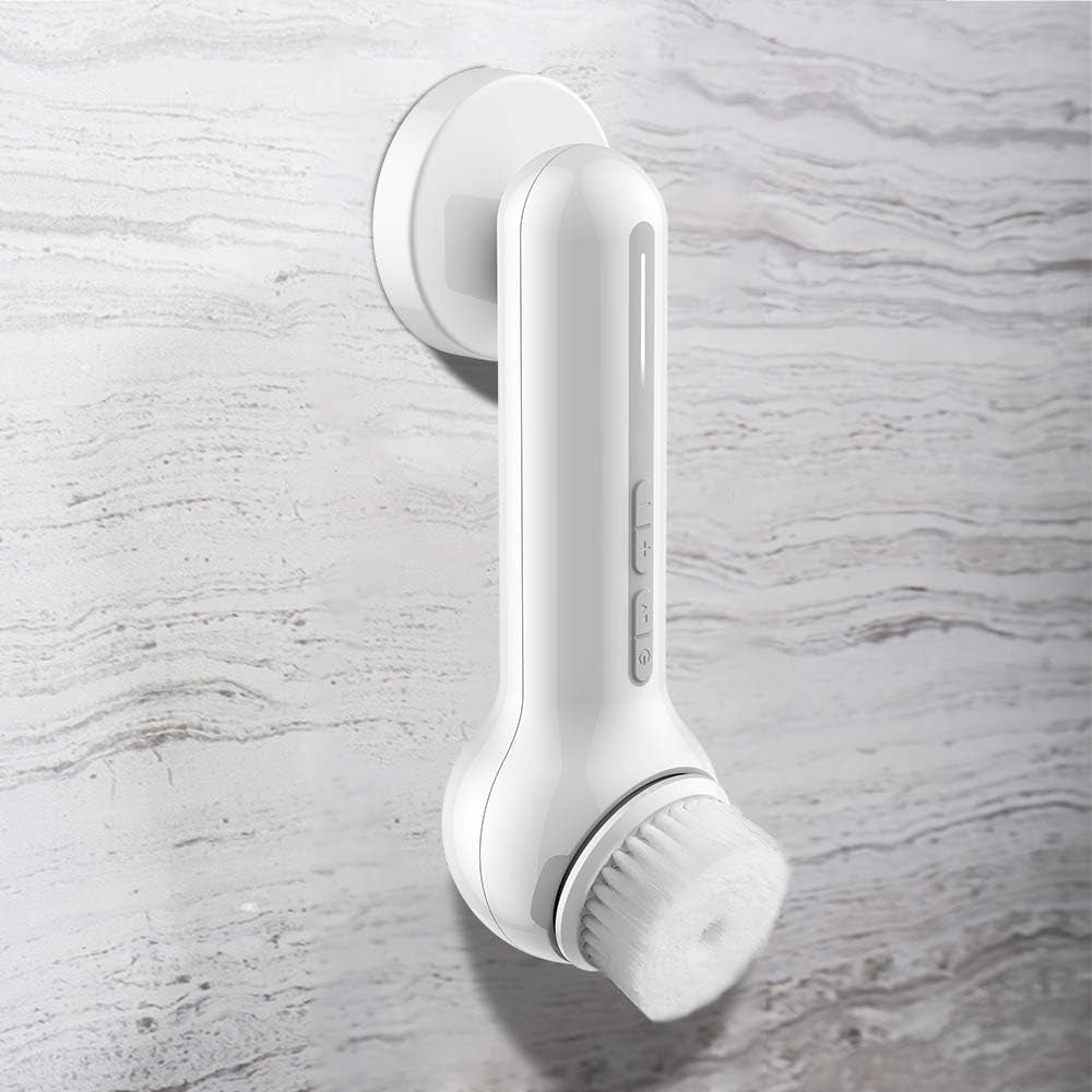 Face Scrubber Exfoliator,  Upgraded Rechargeable Electric Facial Cleansing Brushes with 3 Brush Heads,360° Spin Rotation for Exfoliating, Massaging and Deep Cleansing, Waterproof