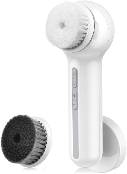 Face Scrubber Exfoliator,  Upgraded Rechargeable Electric Facial Cleansing Brushes with 3 Brush Heads,360° Spin Rotation for Exfoliating, Massaging and Deep Cleansing, Waterproof
